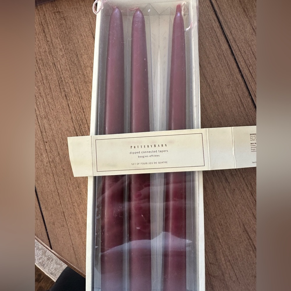 Pottery Barn dipped connected tapers.
